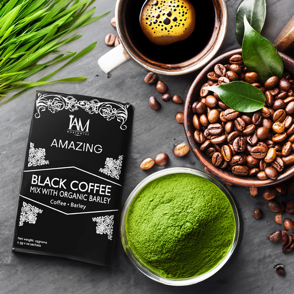 Amazing Black Coffee Mix with Organic Barley